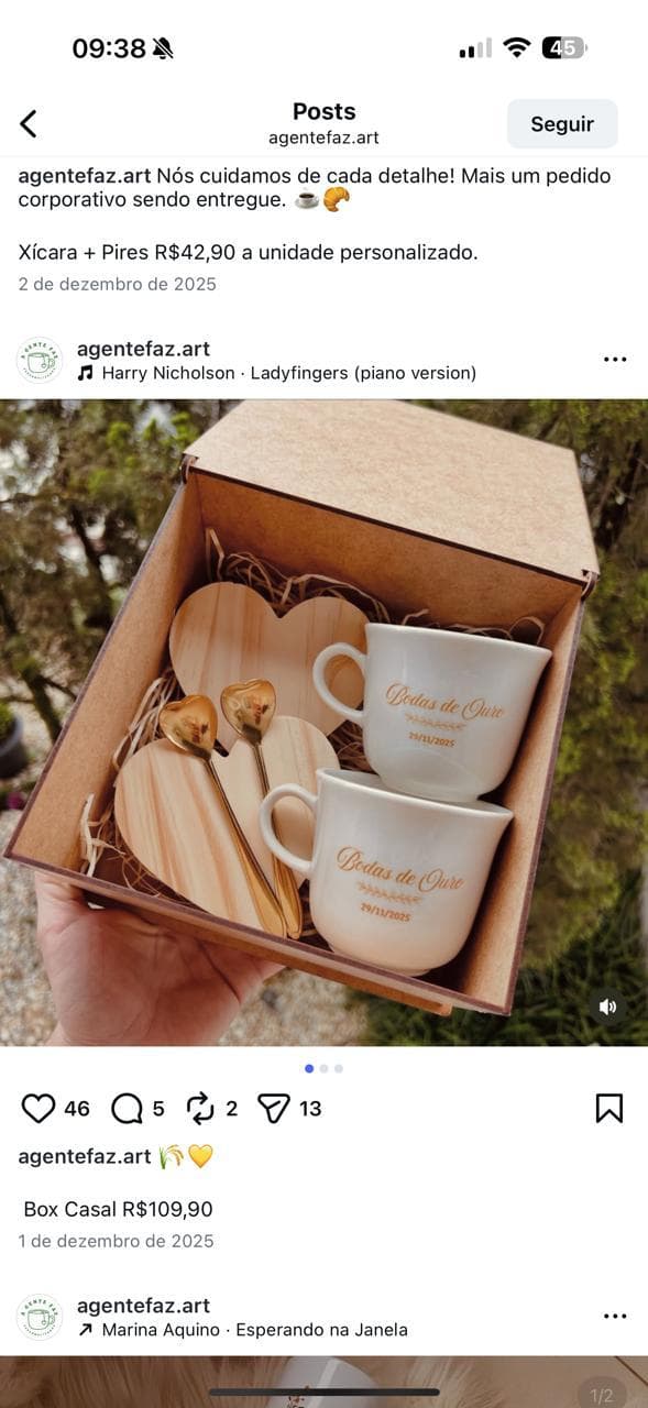 Caixa personalizada para lembrança